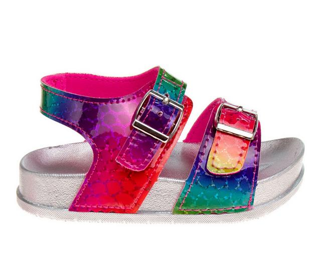 Girls' Laura Ashley Infant Jewel Sparkle 5-10 Sandals in Silver Multi color