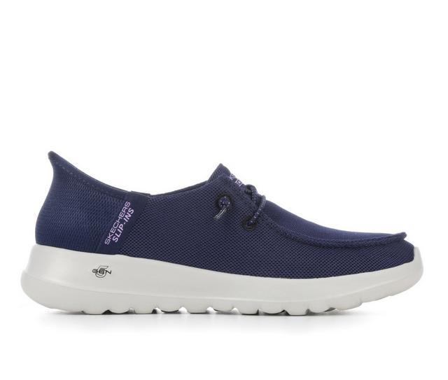 Women's Skechers Go Walk 124647 Idalis Slip-Ins in Navy/Lavender color