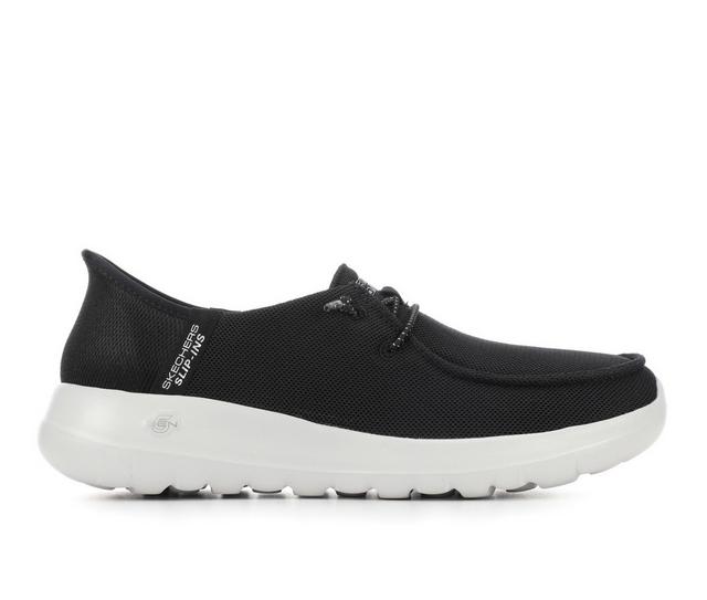 Women's Skechers Go Walk 124647 Idalis Slip-Ins in Black/White color