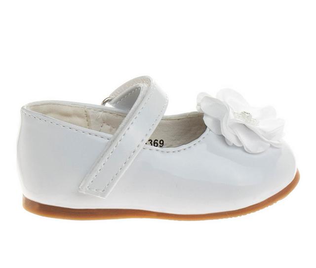 Girls' Josmo Infant Giselle Glam Dress Shoes in White Patent color