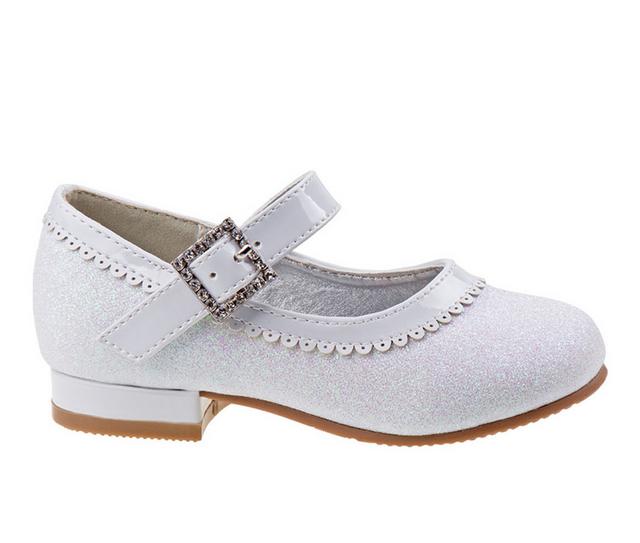 Girls' Josmo Toddler & Little Kid Dazzling Day Special Occasion Shoes in White Glitter color