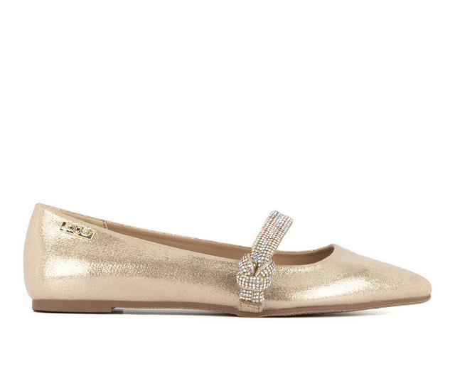 Women's Sugar Lingo Mary Jane Flats in Champagne color