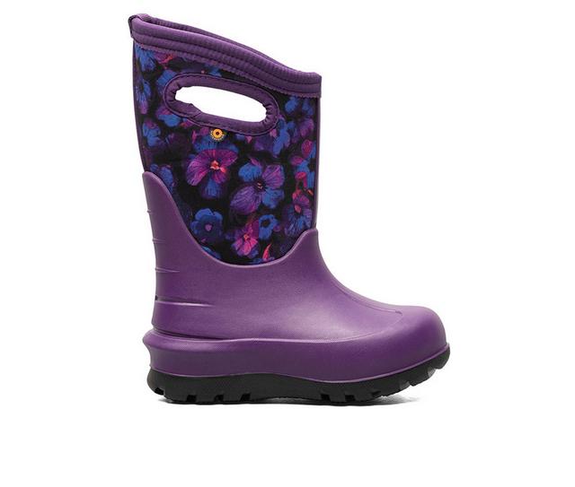 Girls' Bogs Footwear Toddler & Little Kid Neo Classic Petals Winter Boots in Purple Multi color