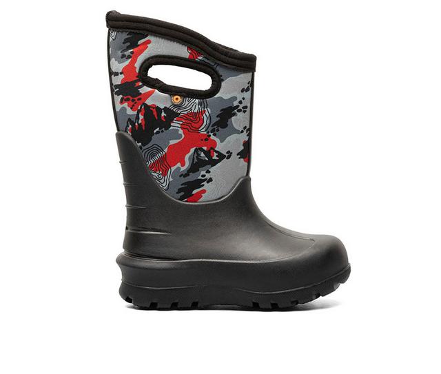 Boys' Bogs Footwear Little & Big Kid Classic Topo Camo Winter Boots in Black Multi color