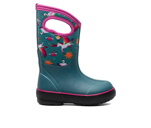 Girls' Bogs Footwear Toddler & Little Kid Classic II Space Pigs Winter Boots in Teal Multi color