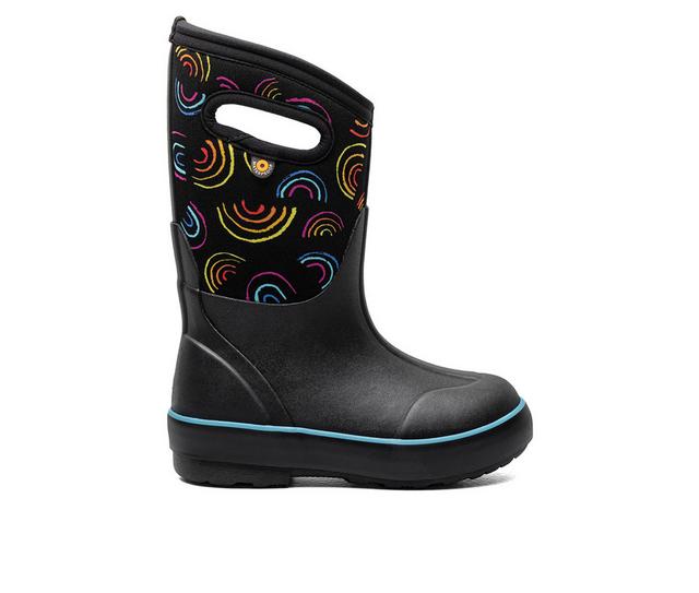 Kids' Bogs Footwear Toddler & Little Kid Classic II Wild Rainbow Winter Boots in Black Multi color