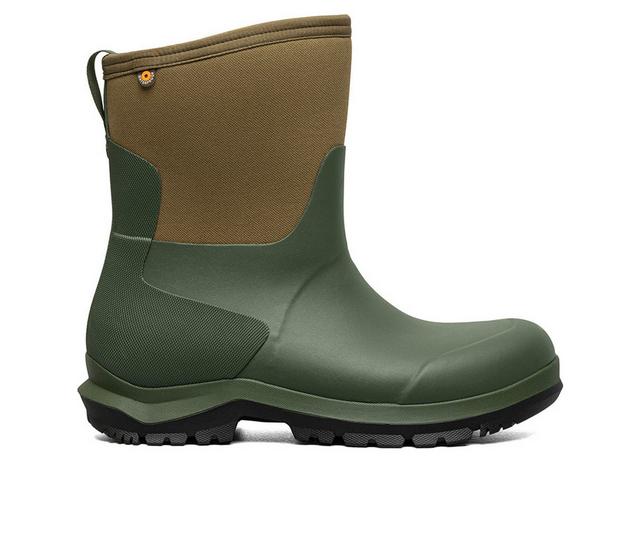 Men's Bogs Footwear Sauvie Basin II Work Boots in Dark Green color