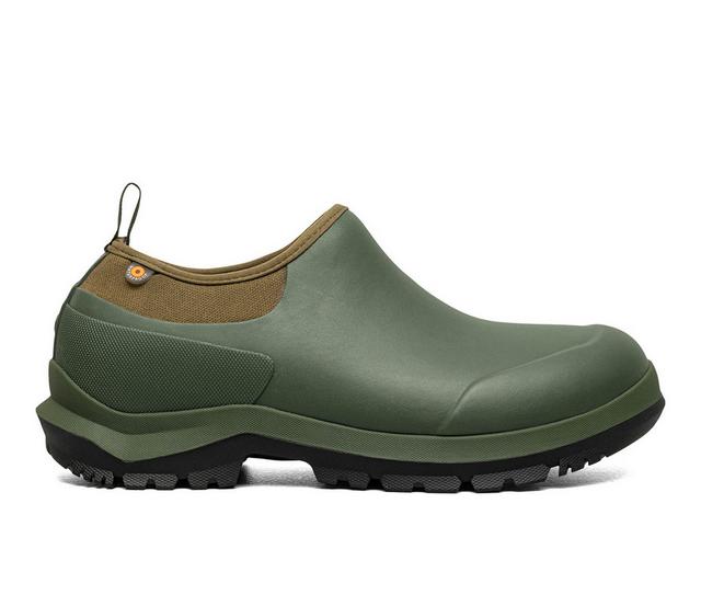 Men's Bogs Footwear Sauvie Slip On II Winter Clogs in Dark Green color