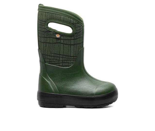 Kids' Bogs Footwear Little & Big Kid Classic II Cracks Rain Boots in Dark Green color