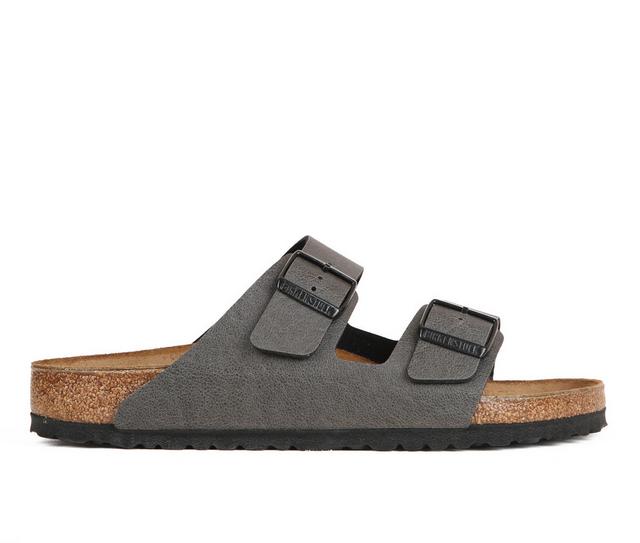 Men's Birkenstock Arizona Pull Up Outdoor Sandals in ANTHRACITE color