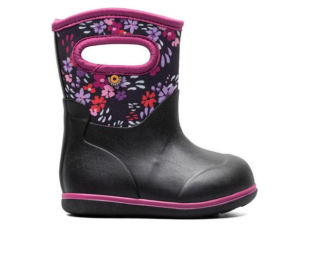 Girls' Bogs Footwear Toddler Classic Water Garden Rain Boots in Black Multi color