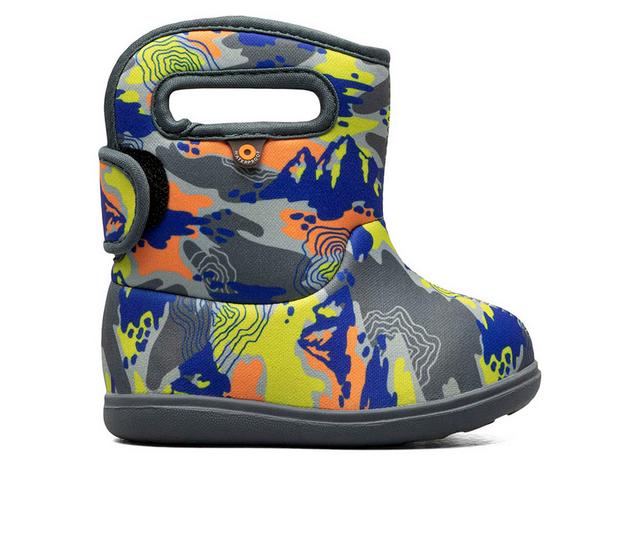 Boys' Bogs Footwear Toddler Bogs II Top Camo Rain Boots in Gray Multi color