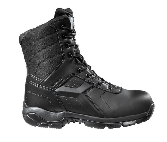 Men's BD Protective Equipment Men's 8" Waterproof Size Zip Tactical Work Boots in Black color