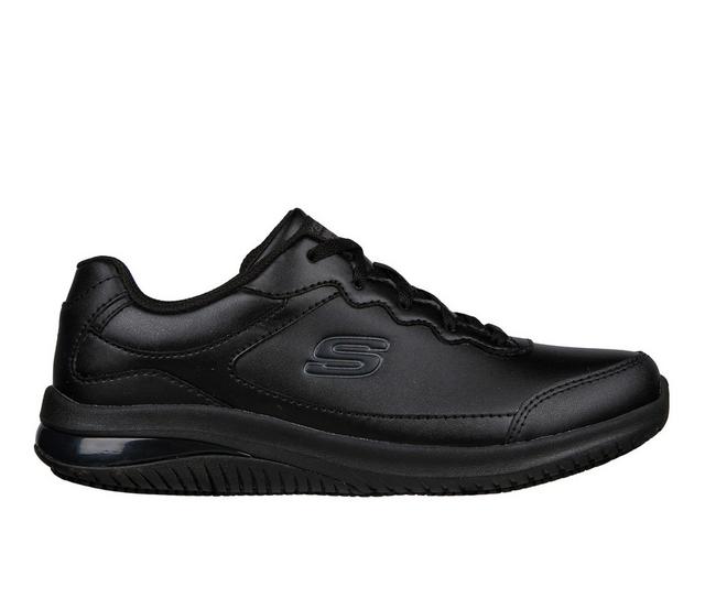 Men's Skechers Work Dantey SR Slip Resistant Shoes in Black color