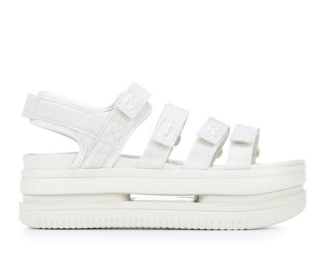 Women's Nike Icon Classic Platform Sandals in Sea Glass color