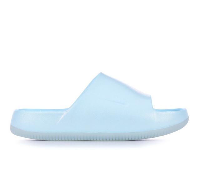 Women's Nike Calm Slide Sport Slides in Glacier Blue color