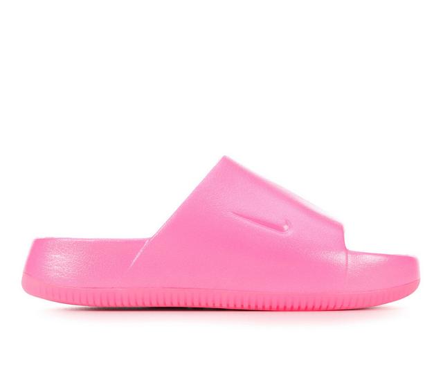 Women's Nike Calm Slide Sport Slides in Hyper Pink color