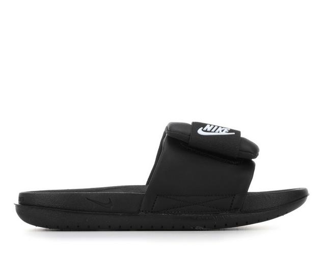 Women's Nike Offcourt Adjust Sport Slides in Black/White color