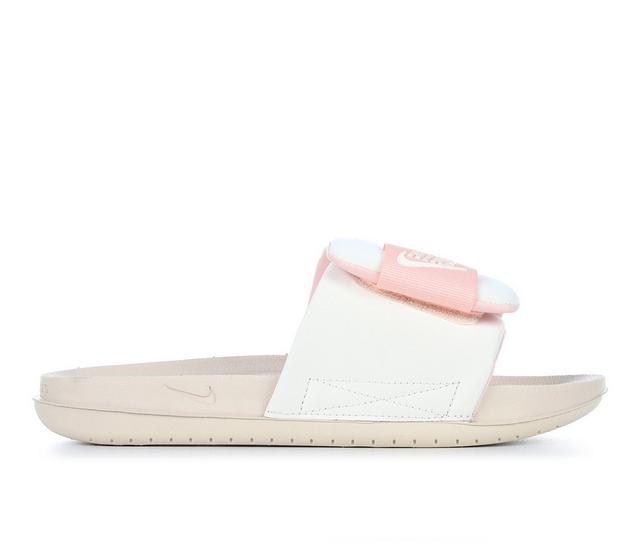 Women's Nike Offcourt Adjust Sport Slides in Sanddrift/Ivory color