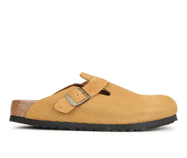 Women's Birkenstock Boston Corduroy in Cork Brown color