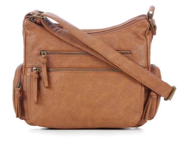 Bueno Of California Large Brea Washed Handbag in Tan color