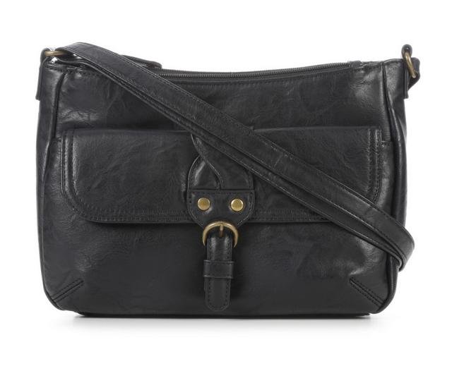 Bueno Of California Wilshire PVC Handbag in Black color