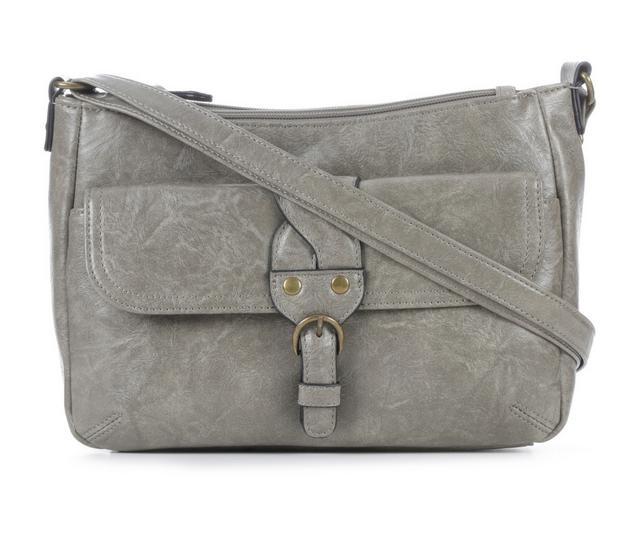 Bueno Of California Wilshire PVC Handbag in Grey color