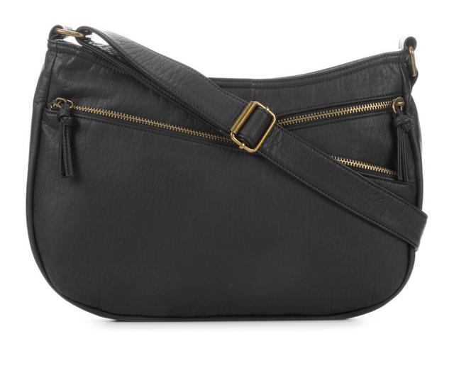 Bueno Of California Vintage Grain Washed Handbag in Black color