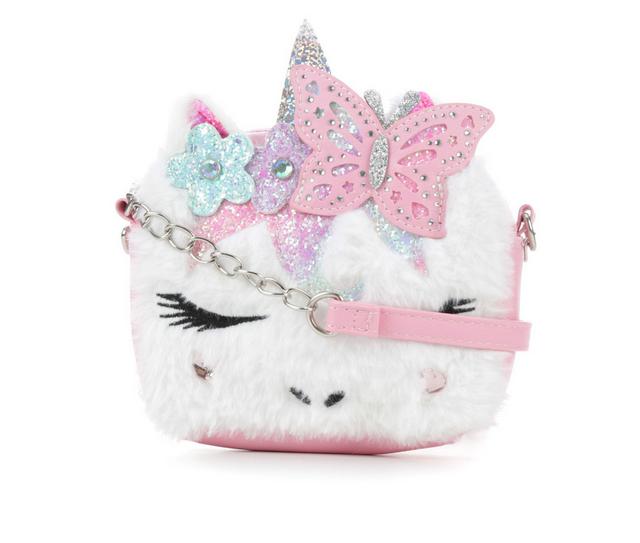 OMG Accessories Gwen Butterfly Crown Crossbody in Bubble Gum color