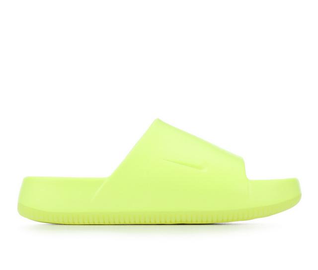 Men's Nike Calm Slide Sport Slides in Volt color