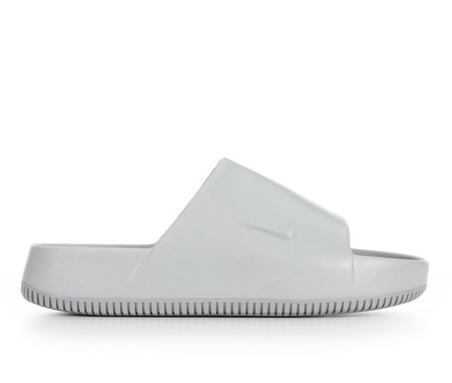 Men's Nike Calm Slide Sport Slides in Wolf Grey color