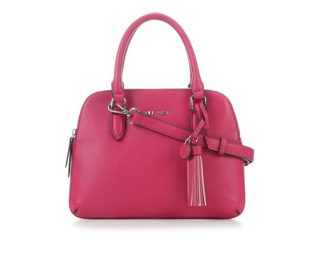 Nine West Brie Dome Satchel Handbag in Berry color