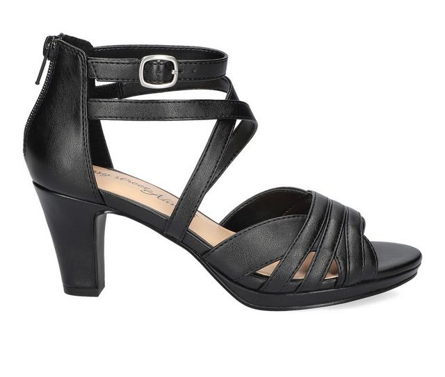 Women's Easy Street Crissa Special Occasion Dress Sandals in Black color