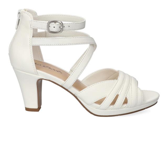 Women's Easy Street Crissa Special Occasion Dress Sandals in White color