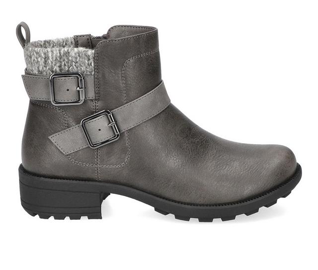 Women's Easy Works by Easy Street Womens Kourt Slip Resistant Boots in Grey color