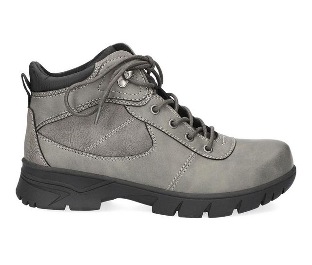 Women's Easy Works by Easy Street Womens Kayla Slip Resistant Work Boots in Grey/Black color