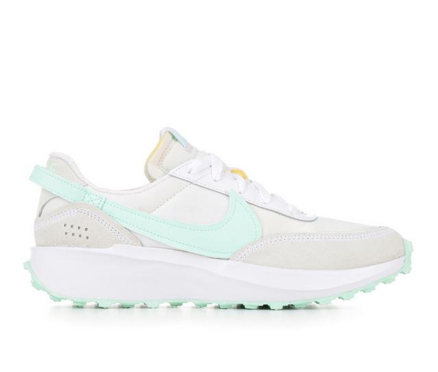 Women's Nike Waffle Debut MT Sneakers in White/Mint color