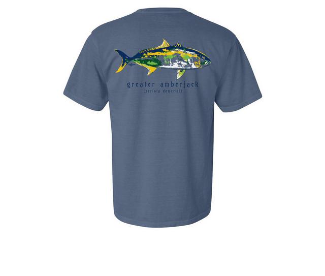 PHINS Amberjack Short Sleeve in Blue Jean color