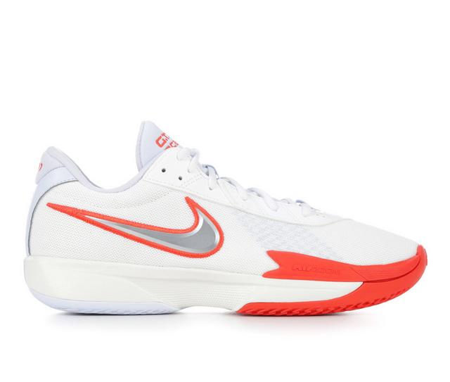 Men's Nike Air Zoom GT Cut Academy Basketball Shoes in Wht/Sil/Orng101 color