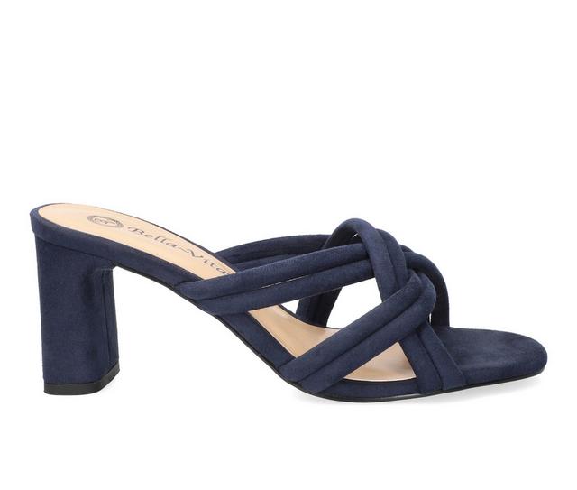 Women's Bella Vita Carmen Dress Sandals in Navy Suede color