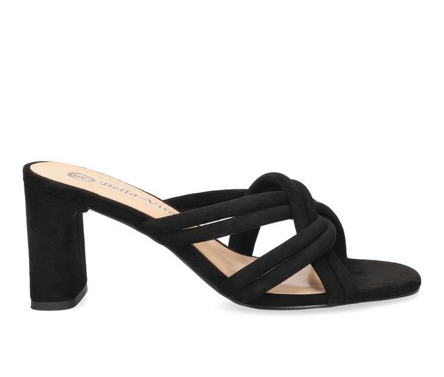 Women's Bella Vita Carmen Dress Sandals in Black Suede color