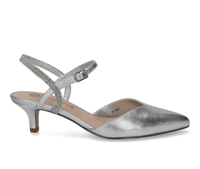 Women's Bella Vita Katriana Pumps in Silver Leather color