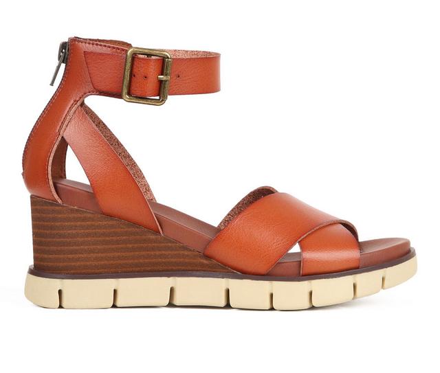 Women's MIA Lauri-V Wedges in Cognac color