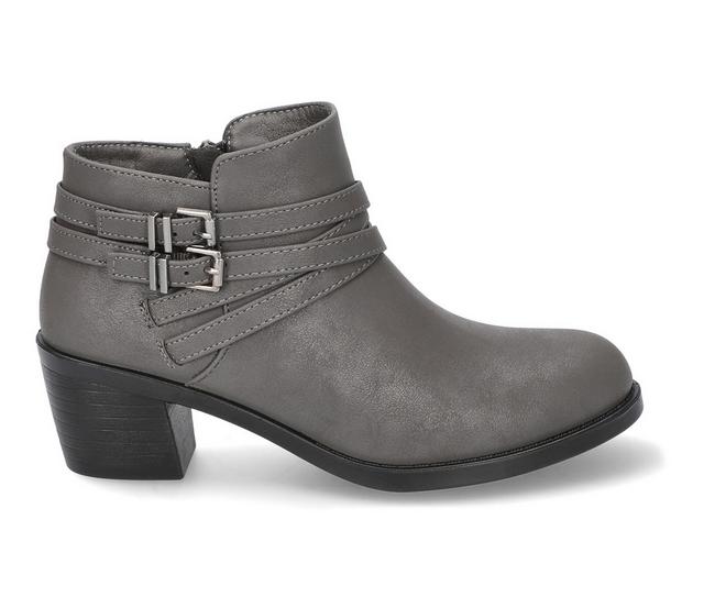 Women's Easy Street Kory Heeled Booties in Grey Matte color