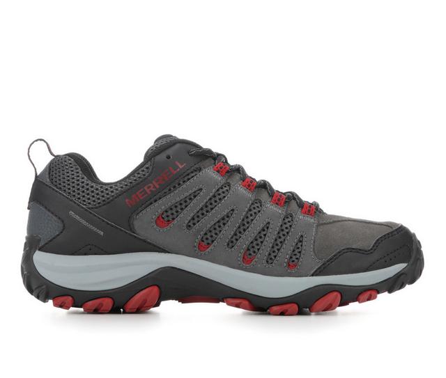 Men's Merrell Crosslander 3 Low Hiking Boots in Granite/Dahlia color