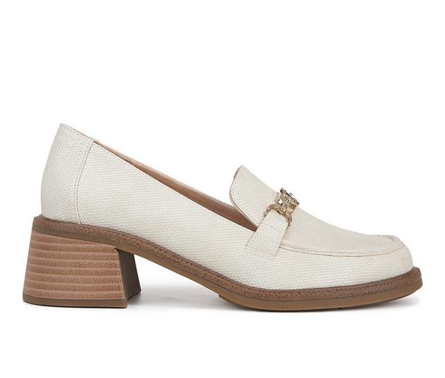 Women's Dr. Scholls Rate Up Bit Heeled Loafers in Off White color