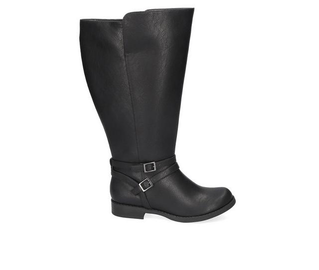 Women's Easy Street Bay Plus Plus (Extra Wide Calf) Knee High Boots in Black color