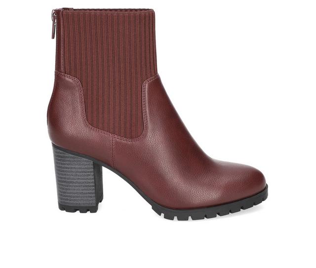Women's Easy Street Lucia Chelsea Boots in Burgundy color