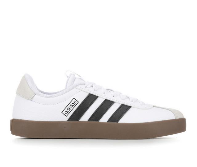 Adidas white sneakers with black stripes online