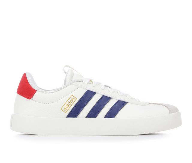 Women's Adidas VL Court 3.0 Sneakers in Wht/Blu/Scarlet color